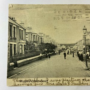 Leven Scotland United Kingdom Waggon Road Women Children Street Houses Postcard 