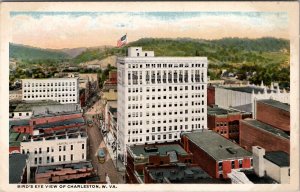 Charleston West Virginia Birds Eye View WV Postcard Z29