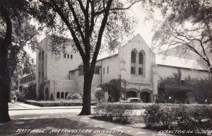 Illinois Evanston Northwestern University Scott Hall Real Photo