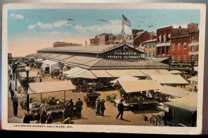 Vintage Postcard 1921 Lexington Market, Baltimore, Maryland (MD)