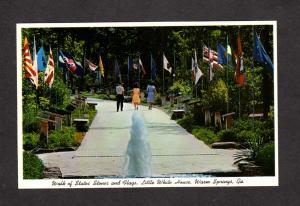 GA President Roosevelt Little White House Flags Warm Springs Georgia Postcard