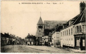 CPA Ressons sur Matz- Place, Eglise FRANCE (1020586)