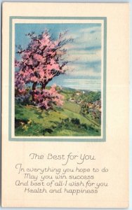 Postcard - The Best For You with Poem and Art Print - Greeting Card