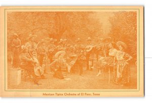 El Paso Texas TX Vintage Postcard Mexican Tipica Orchestra of El Paso Texas