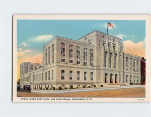 Postcard United States Post Office and Court House, Greensboro, North Carolina