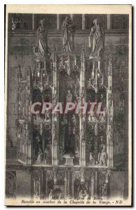 Postcard Old Brou Church Bourg marble altarpiece of the Chapel of the Virgin