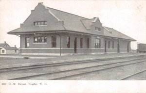 Rugby North Dakota Great Northern Depot Train Station Vintage Postcard AA7577