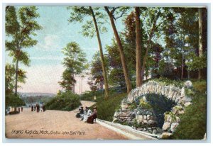 c1910's Grotto John Ball Park Grand Rapids Michigan MI Posted Antique Postcard