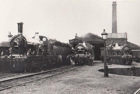 Hitchin Hertfordshire Old Train Railway Yard in Victorian 1865 View RPC Postcard