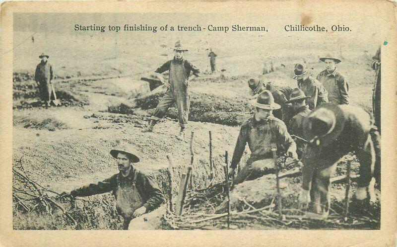 Camp Sherman Trench Corte Scope Chillicothe Ohio 1918 Postcard 1520