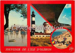 Modern Postcard Ile d'Oleron the Pretty Port of Cotiniere Lighthouse and Sema...