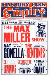 Max Miller Comedian Live at Finsbury Park Empire Poster Postcard