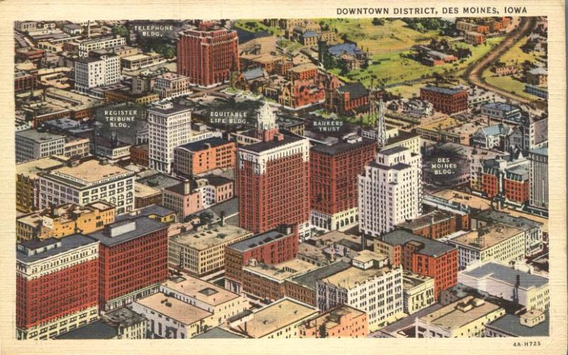 Downtown District of Des Moines, Iowa - Linen