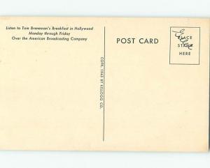 1945 postcard FAMOUS ACTOR BOB HOPE Hollywood - Los Angeles California CA HM4457