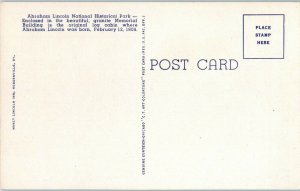 Lincoln National Memorial Kentucky Linen Postcard