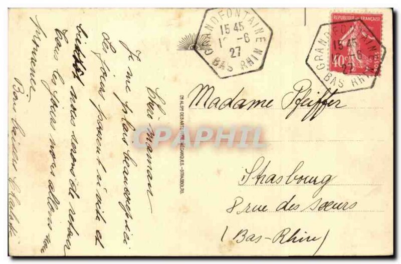 Old Postcard Strasbourg Summer Camp (children) Protestant section The games room