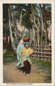 PC PHILIPPINES, NATIVE WOMAN, Vintage Postcard (b43017)