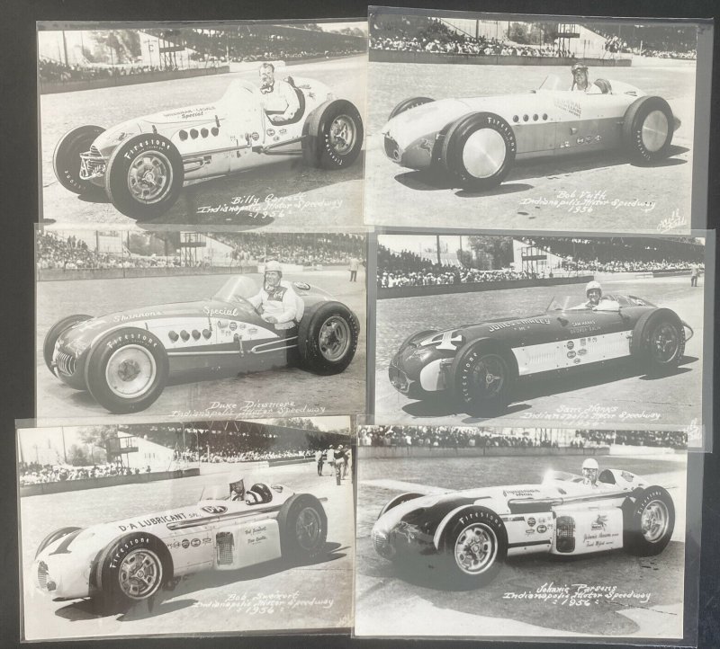 Mint Indy 500 Real Photo Postcard 33 Starters 1956 Indianapolis Motos Speedway