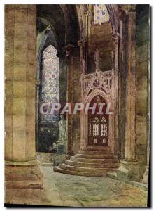 Postcard Old Cathedral of Chartres ambulatory after a painting of Saint Mile
