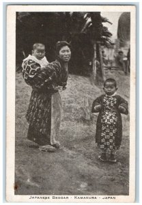 c1940's Japanese Beggar Kamakura Japan Vintage Unposted Red Star Line Postcard