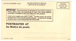 Canada Post, Change of Address Instruction 1966