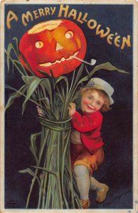 J78/ Halloween Postcard Holiday c1910 Ellen Clapsaddle Jack-O-Lantern 392