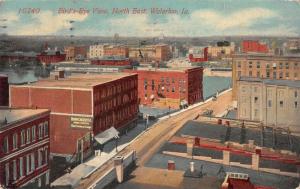 Waterloo Iowa birds eye view north east area of town antique pc Z12454