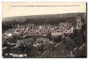 Old Postcard Montfort l'Amaury Panorama of the City of Montfort l'Amaury foun...