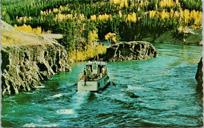 Whitehorse Rapids Schwatka Boat Yukon YT Unused Vintage Postcard F15