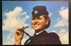 Mint Israel Color Picture Postcard PPC 6 Days War 1967 Police Woman On Duty