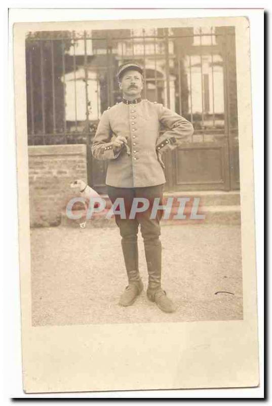  Vintage Postcard Real photo riding soldier (militaria) (1st riding regiment of 