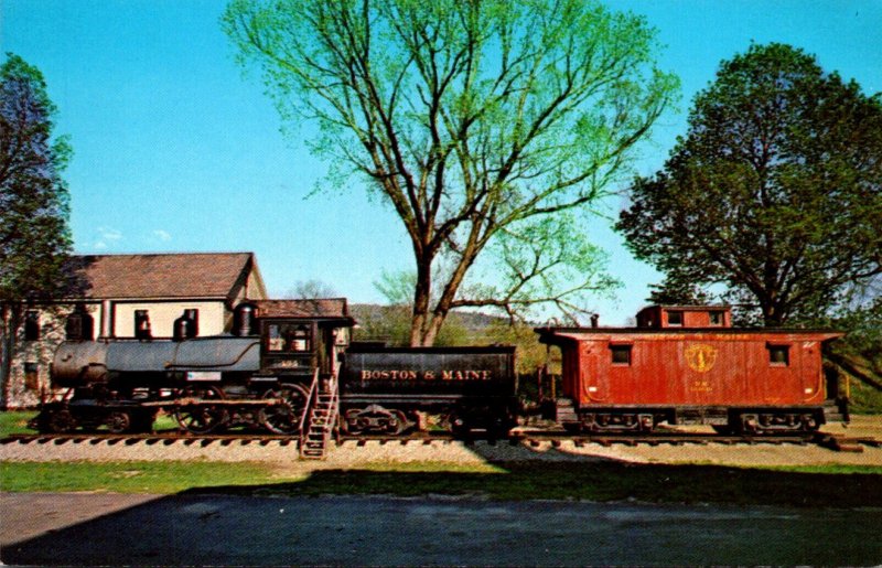 Trains Old Steam Engine and Caboose White River Junction Vermont