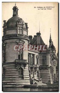 Old Postcard Chantilly Chateau La Tour du Tresor