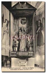 Old Postcard Batz Interior of I & # 39Eglsie Our Lady of Good Nouveile