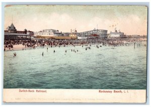 c1905 Rockaway Beach Switch-back Railroad Long Island New York NY Postcard 