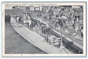 Submarine At Great Lakes Exposition Cleveland Ohio OH Unposted Vintage Postcard