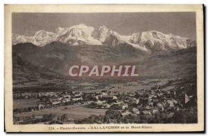 Old Postcard Sallanches and Mont Blanc