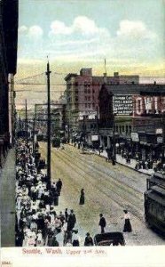 2nd Ave - Seattle, Washington WA Postcard