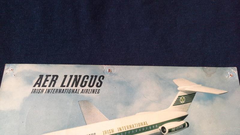 Photocard Infocard Postcard aer Lingus Choses BAC One Eleven