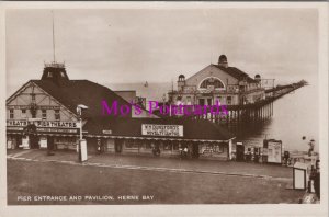 Kent Postcard - Herne Bay Pier Entrance and Pavilion - RP -  RS37857