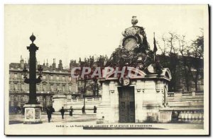 Old Postcard Paris Place De La Concorde and the statue of Strasbourg