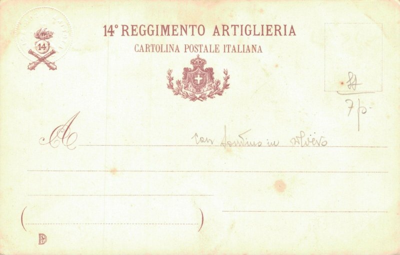 Italy Italian Regimental 14 Reggimento Artiglieria S.Leo Ancona Messina 04.30