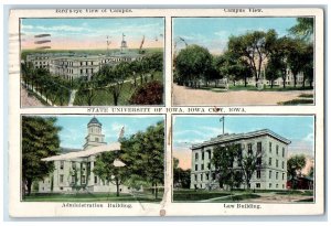 1943 State University Of Iowa Building Iowa City IA Vintage Multview Postcard