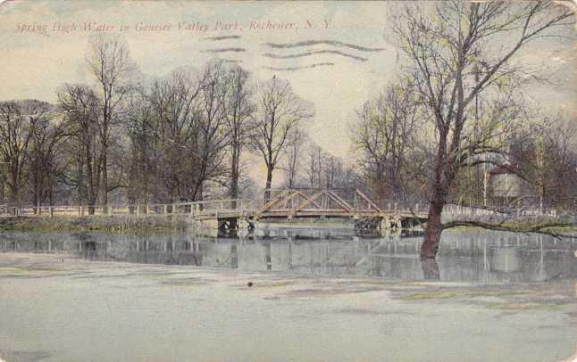 Spring High Water at Genesee Valley Park - Rochester, New York - pm 1913 - DB