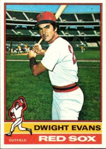 1976 Topps Baseball Card Boston Dwight Evans Boston Red Sox sk13077