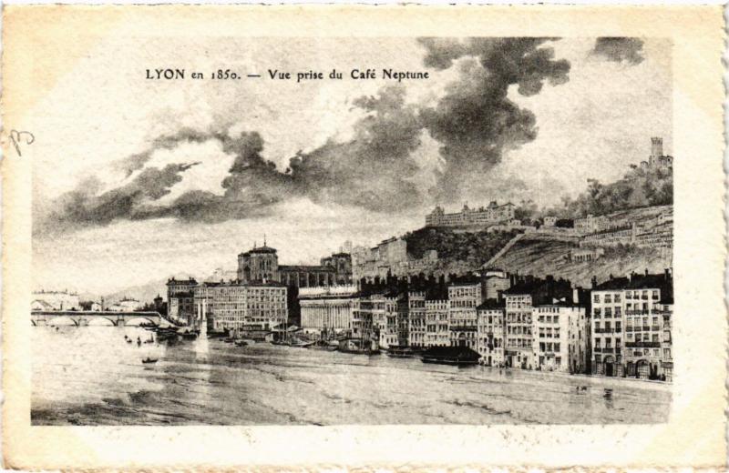 CPA LYON Vue prise du Café Neptune (442892)