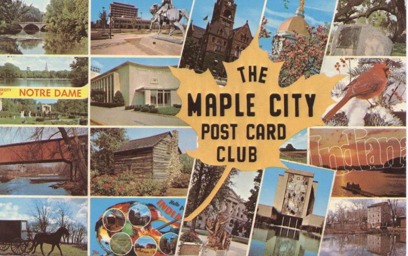 US    PC1007 THE MAPLE CITY POST CARD CLUB-ELKHART, IND
