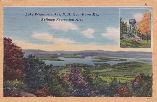 From Rowe Mount Belknap Recreation AreaLake Winnipesaukee New Hampshire 1956