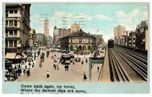 13541 NY  Manhattan  Elevated Railway, POEM