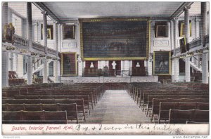 BOSTON , Massachusetts , 00-10s ; Interior , Faneuil Hall